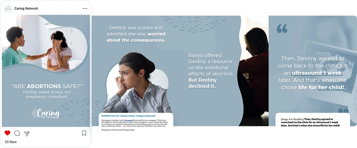 Copywriting Caring Network Stories Of Hope 1x